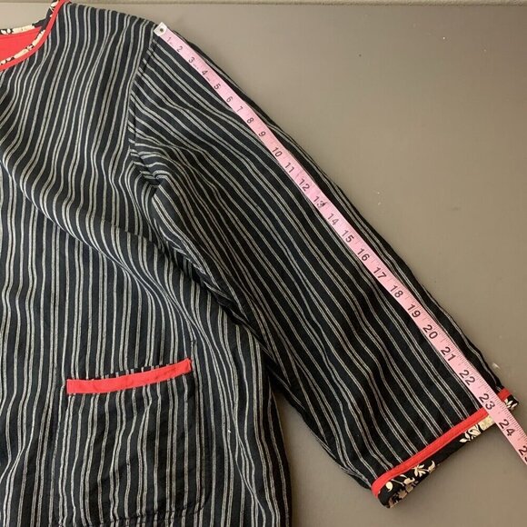Koos Of Course Womens Jacket 3X Red Black Linen Rayon Reversible Art To Wear - Picture 12 of 13